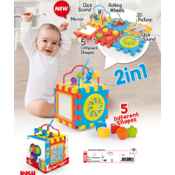 2u1 Edukativna Kocka i Puzzle – Sorter Oblika
