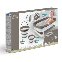 Dolu Sklopiva Trodijelna Kada za Bebe – Set sa Kofom i Posudom