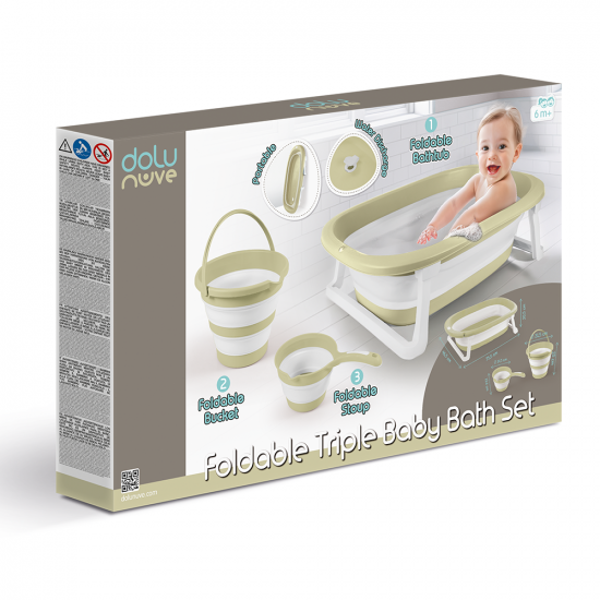 Sklopiva Trodijelna Kada za Bebe – Set sa Kofom i Posudom